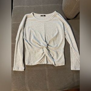 Twist front sweater